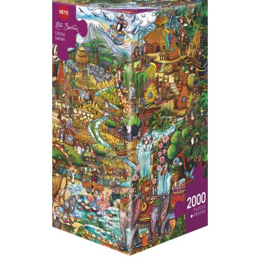 Puzzle Heye Safari Exótico Caja Triangular de 2000 Piezas