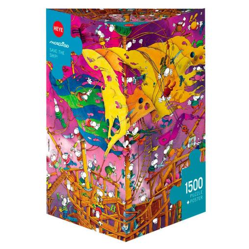 Puzzle Heye Salvad el Barco!, Caja Triangular de 1500 Piezas