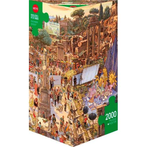 Puzzle Heye Sesión de Moda, Caja Triangular de 2000 Piezas