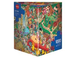 Puzzle Heye Tierra de Fantasía Caja Triangular de 1000 Pzs