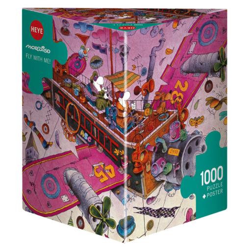 Puzzle Heye ¡Vuela conmigo! Caja Triangular de 1000 Piezas