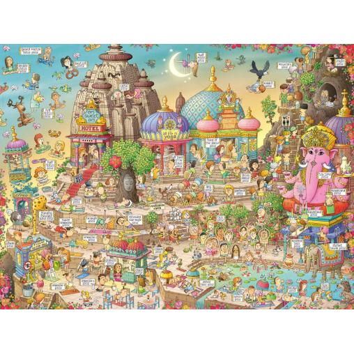 Puzzle Heye Yogaland Caja Triangular de 1500 Piezas