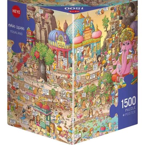 Puzzle Heye Yogaland Caja Triangular de 1500 Piezas