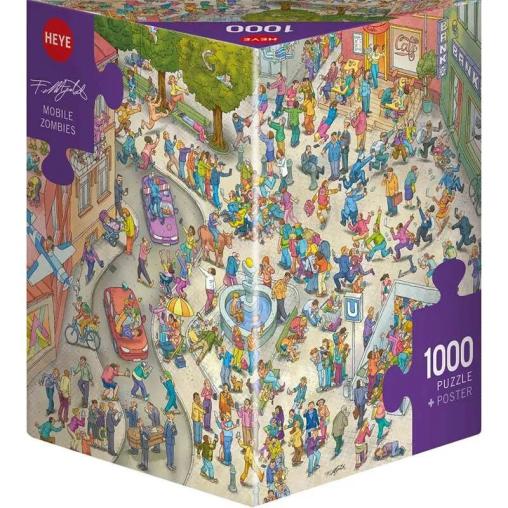 Puzzle Heye Zombis Móviles Caja Triangular de 1000 Piezas