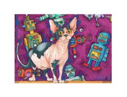 Puzzle Jacarou Gato y Robots de 1000 Piezas