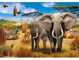 Puzzle Jumbo Animales de la Sabana Africana de 500 Piezas