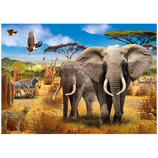 Puzzle Jumbo Animales de la Sabana Africana de 500 Piezas