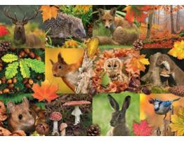 Puzzle Jumbo Animales de Otoño de 1000 Piezas