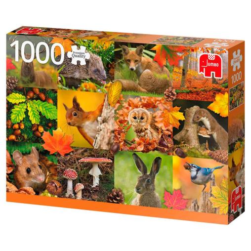 Puzzle Jumbo Animales de Otoño de 1000 Piezas