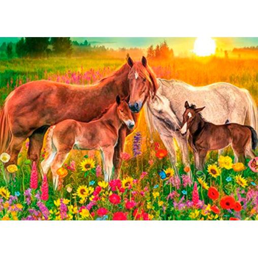 Puzzle Jumbo Caballos en el Arroyo de 500 Piezas