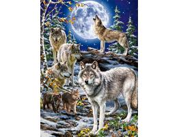 Puzzle Jumbo Manada de Lobos en Invierno de 500 Piezas