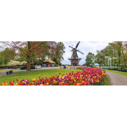 Puzzle Jumbo Panorámica El Keukenhof, Holanda de 1000 Piezas