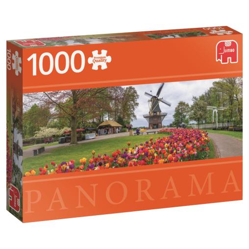 Puzzle Jumbo Panorámica El Keukenhof, Holanda de 1000 Piezas