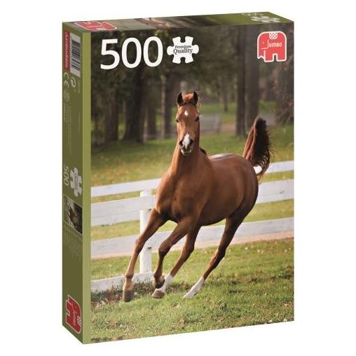 Jumbo Puzzle Poulain Jouant 500 Pièces