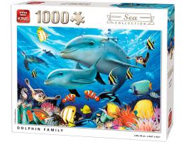 Puzzle King Familia de Delfines de 1000 Piezas