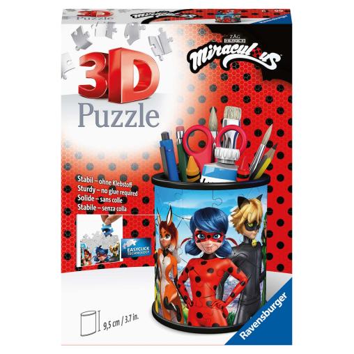 Puzzle Lapicero 3D Ravensburger Miraculous Ladybug de 57 Piezas