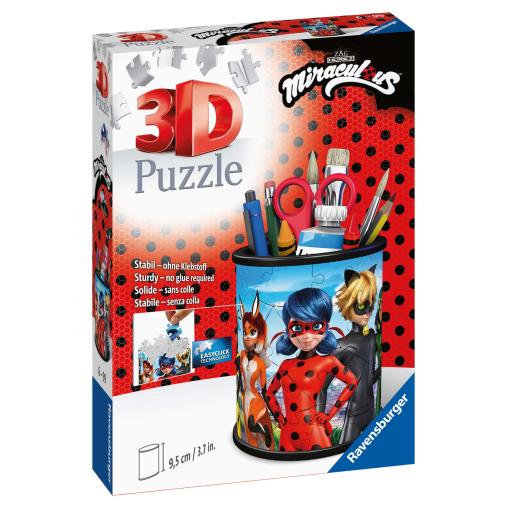 Puzzle Lapicero 3D Ravensburger Miraculous Ladybug de 57 Piezas