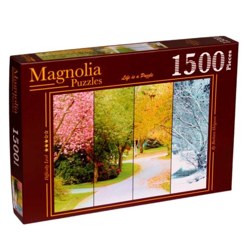 Puzzle Magnolia Árbol de las Cuatro Estaciones de 1500 Piezas