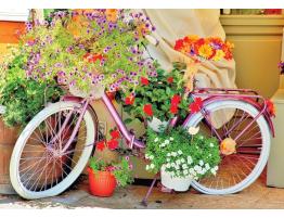 Puzzle Magnolia Bicicleta Con Flores de 1000 Piezas