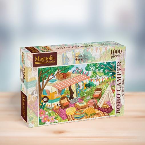 Puzzle Magnolia Boho Camper Vans de 1000 Piezas