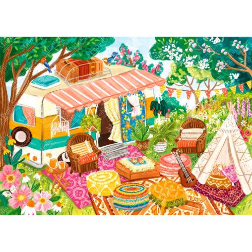 Puzzle Magnolia Boho Camper Vans de 1000 Piezas