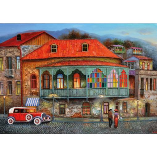 Puzzle Magnolia Calle de Old Tbilisi de 1000 Piezas