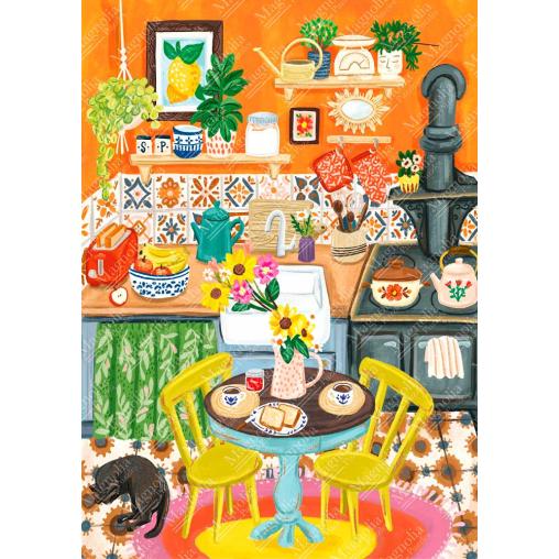 Puzzle Magnolia Cocina Naranja de 1000 Piezas