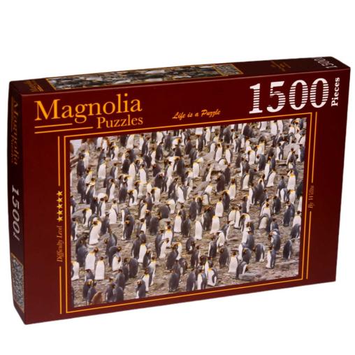 Puzzle Magnolia Colonia de Pingüinos Rey de 1500 Piezas