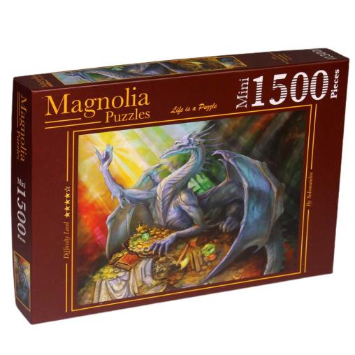 Puzzle Magnolia El Dragón Azul y su Tesoro MINI de 1500 Piezas