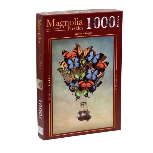 Puzzle Magnolia Globo Mariposa de 1000 Piezas