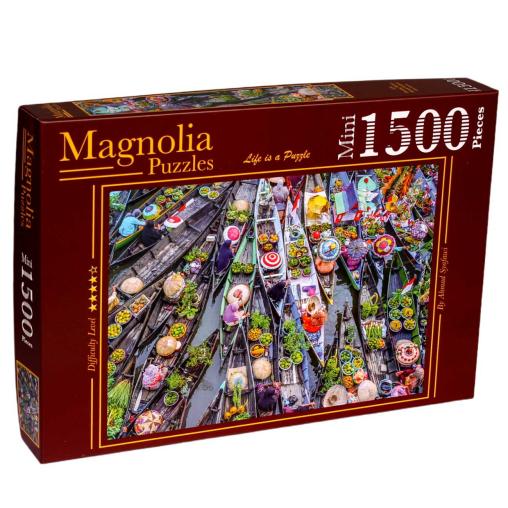 Puzzle Magnolia Mercado Flotante MINI de 1500 Piezas