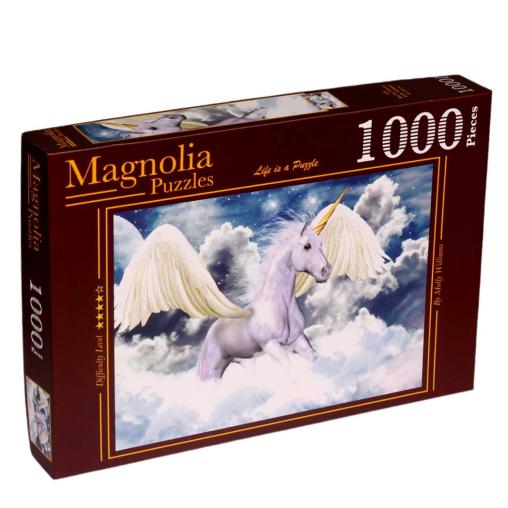 Puzzle Magnolia Pegaso en el Cielo Azul de 1000 Piezas