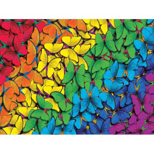 Puzzle MasterPieces Arco Iris de Mariposas de 550 Piezas