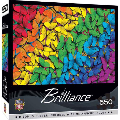 Puzzle MasterPieces Arco Iris de Mariposas de 550 Piezas