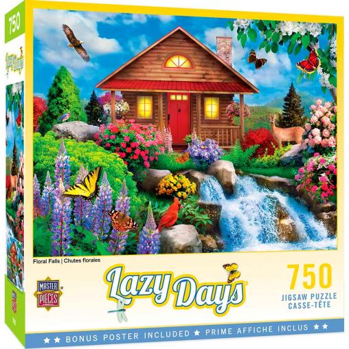 Puzzle MasterPieces Cascada y Flores de 750 Piezas