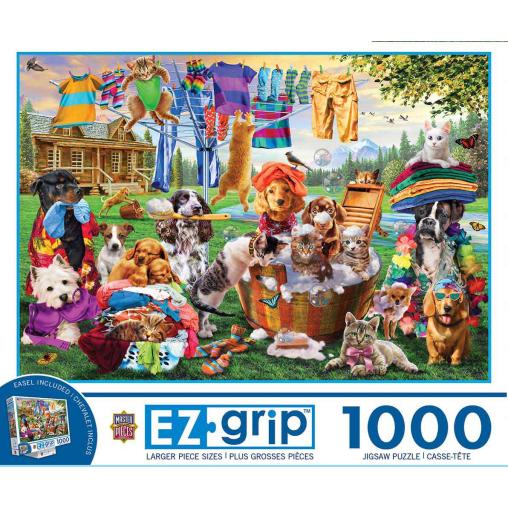 Puzzle MasterPieces El Día de la Colada de Mascotas XXL de 1000