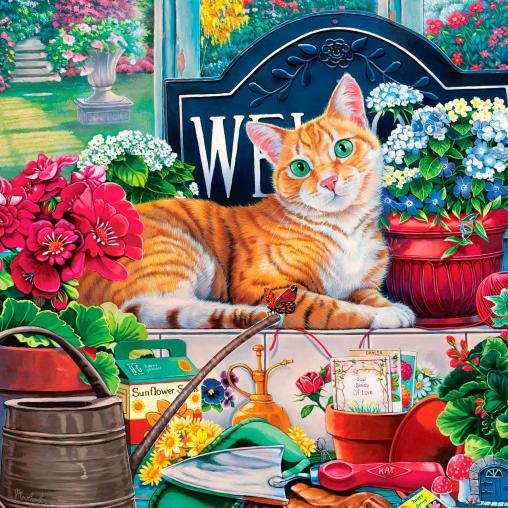 Puzzle MasterPieces El Gato de las Flores de 1000 Piezas