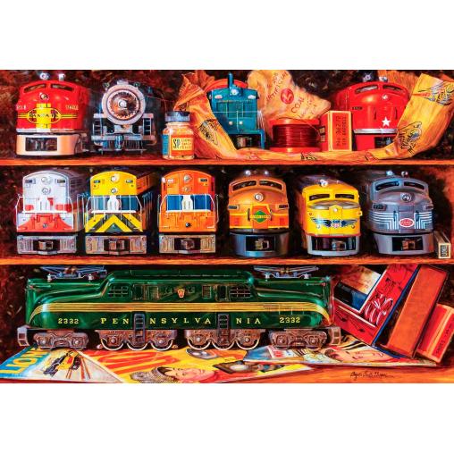 Puzzle MasterPieces Estantes Llenos de Trenes de 2000 Piezas