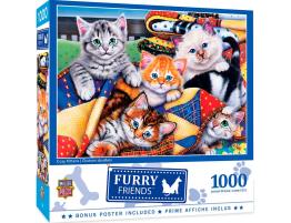 Puzzle MasterPieces Gatitos entre Mantas de 1000 Piezas