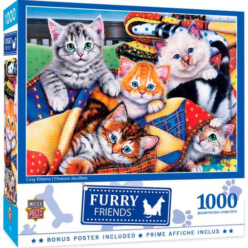 Puzzle MasterPieces Gatitos entre Mantas de 1000 Piezas