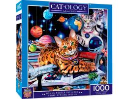 Puzzle MasterPieces Gatos del Espacio de 1000 Piezas