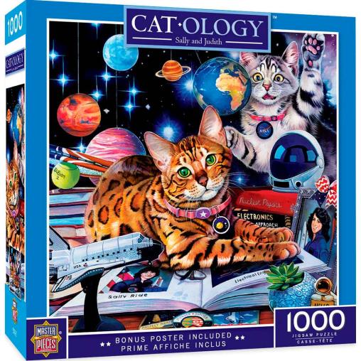 Puzzle MasterPieces Gatos del Espacio de 1000 Piezas