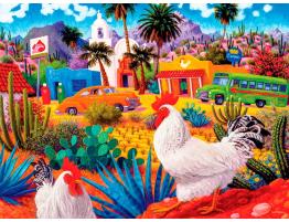 Puzzle MasterPieces Los Gallos Blancos de 550 Piezas