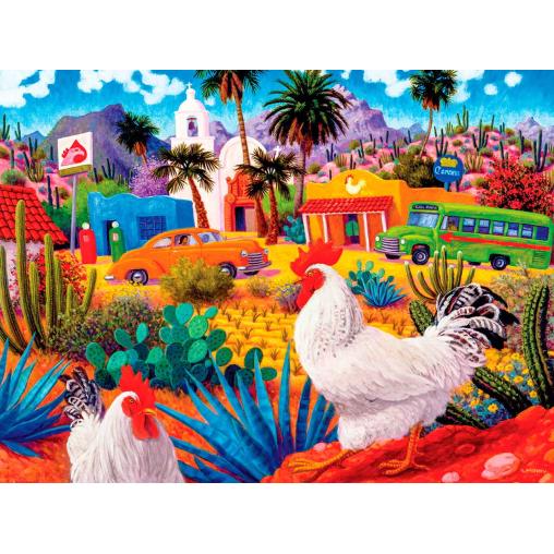 Puzzle MasterPieces Los Gallos Blancos de 550 Piezas