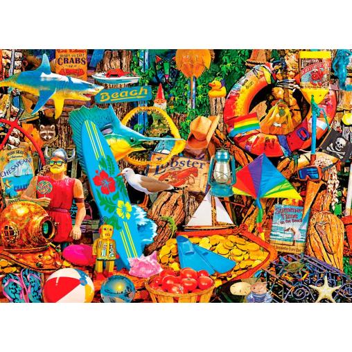 Puzzle MasterPieces Mercadillo de Beach Time de 1000 Piezas