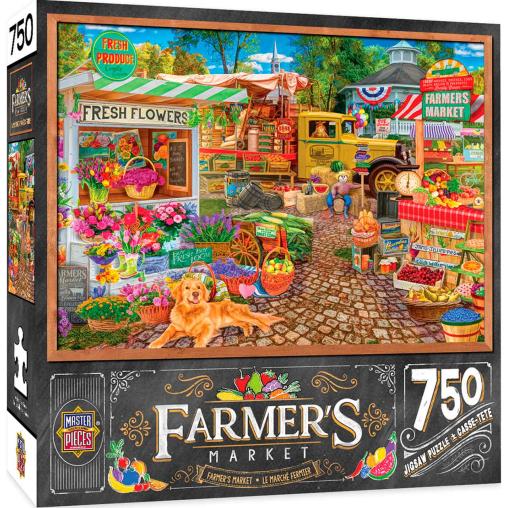 Puzzle MasterPieces Mercadillo en la Plaza de 750 Piezas