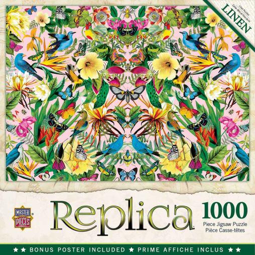 Puzzle MasterPieces Pájaros Azules y Mariposas de 1000 Piezas