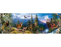 Puzzle MasterPieces Panorámico Animales del Bosque 1000 Piezas