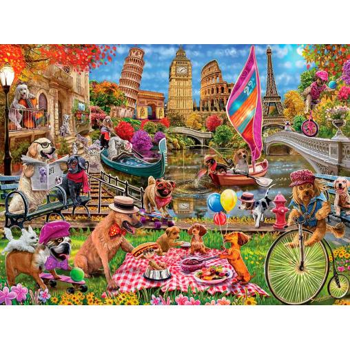 Puzzle MasterPieces Perros Turistas XXL de 300 Piezas