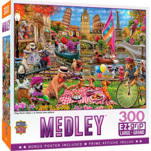 Puzzle MasterPieces Perros Turistas XXL de 300 Piezas